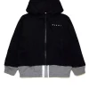 Sweatshirts | Sweatshirts>MARNI Hooded sweatshirt with trompe-l'oeil effect black