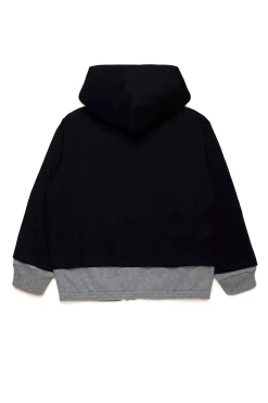 Sweatshirts | Sweatshirts>MARNI Hooded sweatshirt with trompe-l'oeil effect black