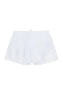 Logomania | Logomania>DSQUARED2 ICON branded boxer swimsuit white