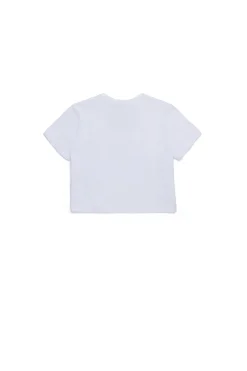 T-Shirts | Activewear>DSQUARED2 ICON branded cropped T-shirt white