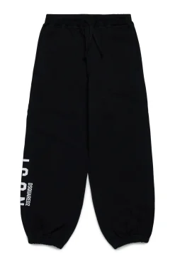 Pants | Activewear>DSQUARED2 ICON branded fleece baggy pants black