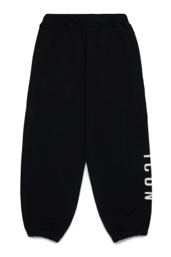 Pants | Activewear>DSQUARED2 ICON branded fleece baggy pants black