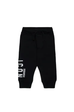 Activewear | Activewear>DSQUARED2 ICON branded fleece jogger pants black