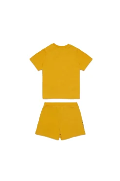 Tracksuits And Baby Set | Activewear>DSQUARED2 ICON branded short pajamas mustard yellow