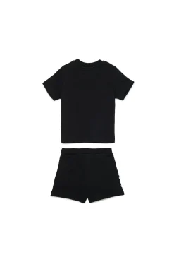 Tracksuits And Baby Set | Activewear>DSQUARED2 ICON branded short pajamas black