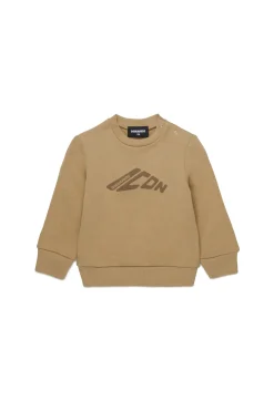 Sweatshirts | Logomania>DSQUARED2 Icon New Generation branded crew-neck sweatshirt cornstalk