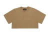 T-Shirts>DSQUARED2 Icon New Generation branded cropped T-shirt cornstalk