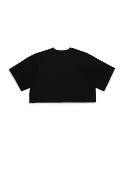 T-Shirts>DSQUARED2 Icon New Generation branded cropped T-shirt black