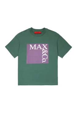 T-Shirts>MAX&Co. Icona t-shirt with logo spruce green