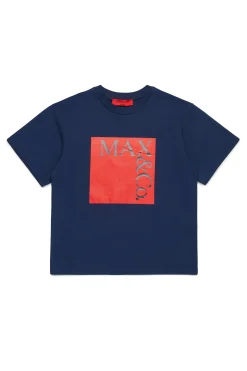 T-Shirts | Logomania>MAX&Co. Icona t-shirt with logo indigo