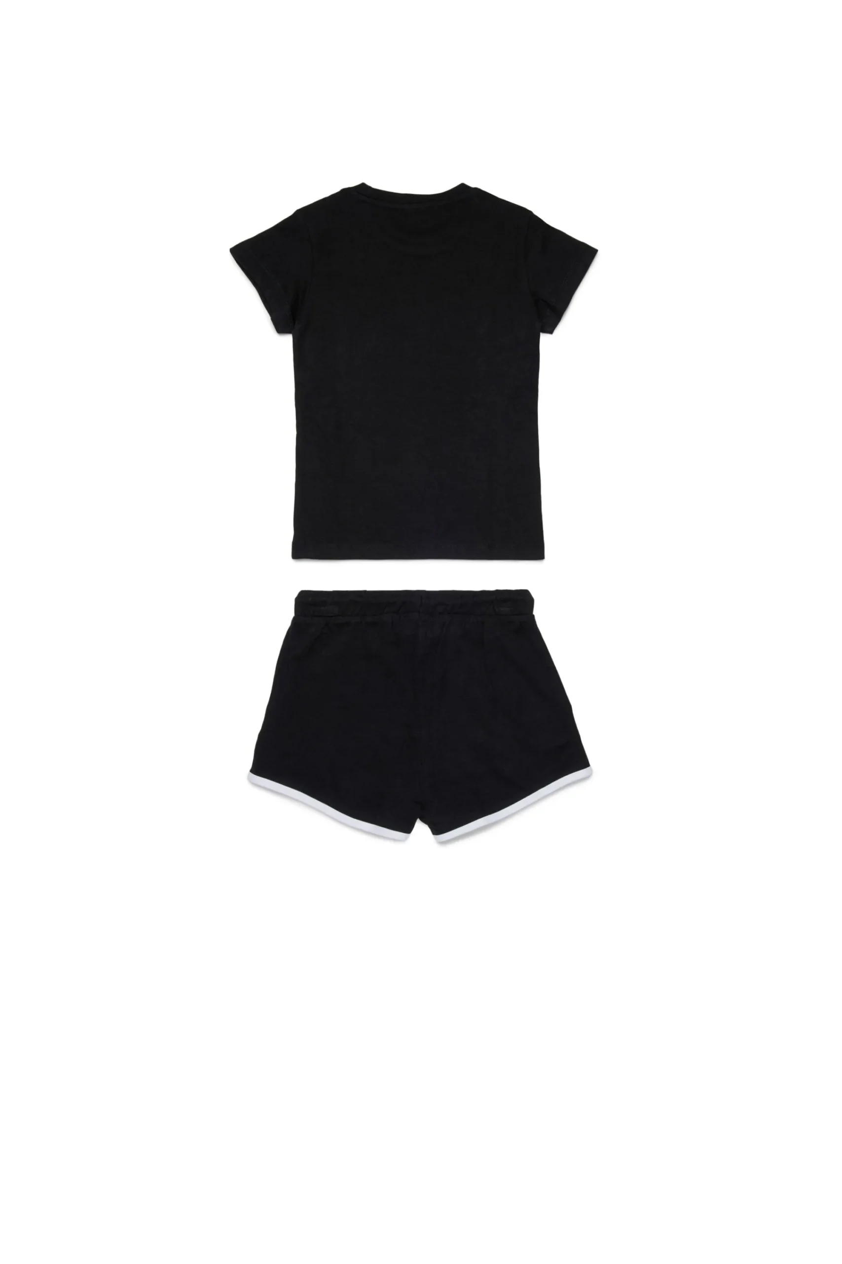 Jumpsuits>DIESEL Jersey t-shirt and shorts set with logo black