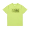 T-Shirts | Logomania>MM6 MAISON MARGIELA Jersey T-shirt branded with Numeric Logo Pixel fluo green
