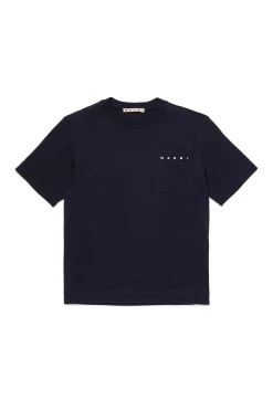 T-Shirts | T-Shirts>MARNI Jersey T-shirt with breast pocket blue navy
