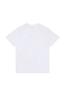 T-Shirts | T-Shirts>DIESEL Jersey T-shirt with faded logo white