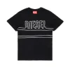 T-Shirts | T-Shirts>DIESEL Jersey T-shirt with logo black