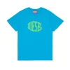 T-Shirts | T-Shirts>DIESEL Jersey T-shirt with logo turquoise