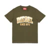 T-Shirts | T-Shirts>DIESEL Jersey T-shirt with logo dusty olive