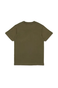 T-Shirts | T-Shirts>DIESEL Jersey T-shirt with logo dusty olive
