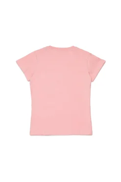 T-Shirts>DIESEL Jersey T-shirt with logo light pink
