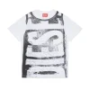 T-Shirts | T-Shirts>DIESEL Jersey T-shirt with maxi logo white