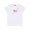 T-Shirts>DIESEL Jersey T-shirt with superimposed logo white