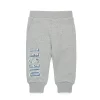 Activewear | Activewear>DIESEL Jogger pants with denim-effect graphics grey melange
