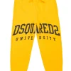 Pants | Pants>DSQUARED2 Joggers with college logo vibrant yellow