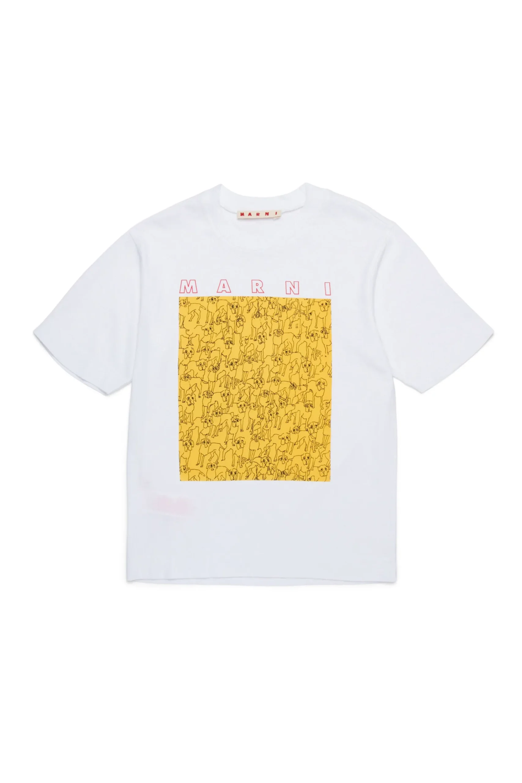 T-Shirts | T-Shirts>MARNI Joy Logo printed T-shirt white