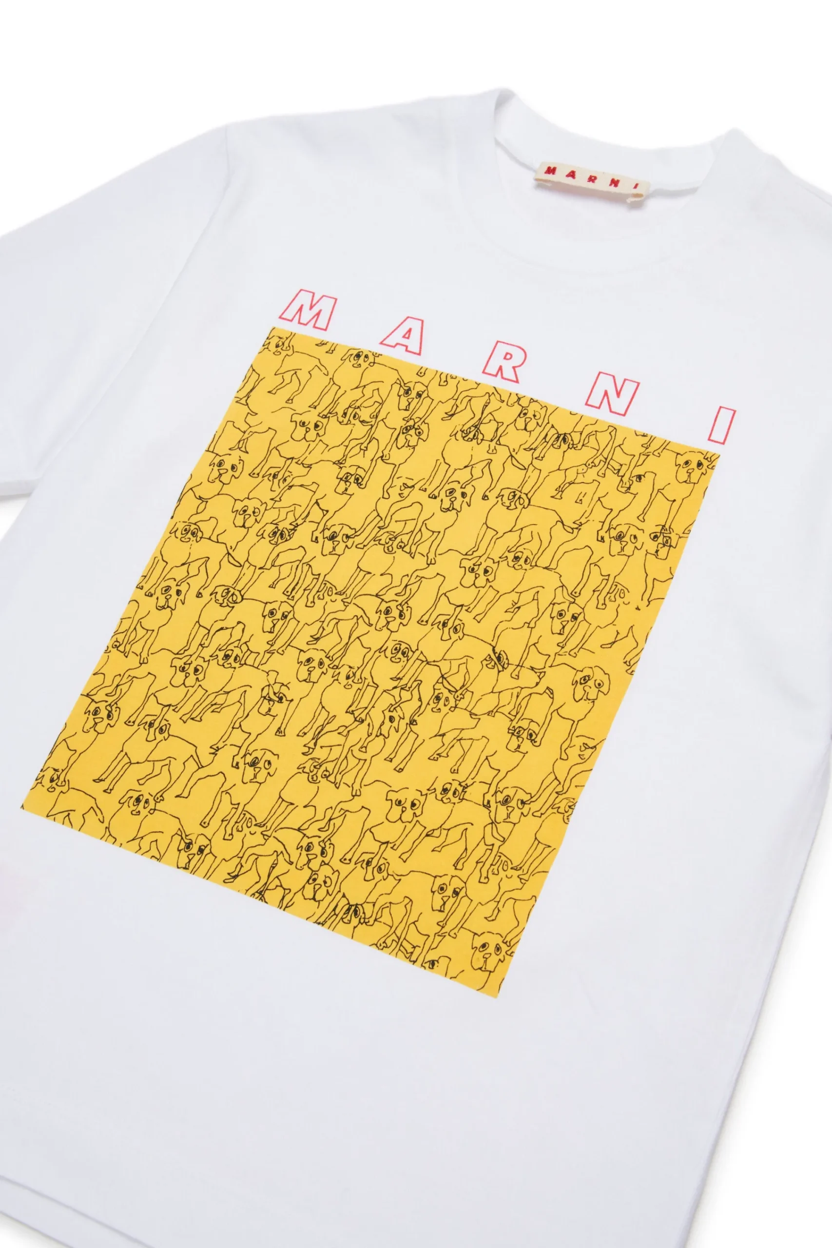 T-Shirts | T-Shirts>MARNI Joy Logo printed T-shirt white