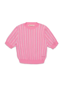 Knitwear>MARNI Knit tops with vertical stripes begonia pink
