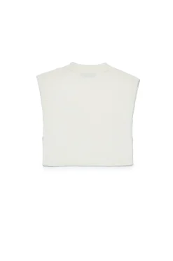 Knitwear>MAX&Co. Knitted vest with patch white