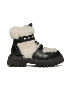 Boots And Combat Boots | Boots And Combat Boots>MARNI Leather and faux fur boots black