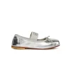 Slippers And Sandals | Slippers And Sandals>MM6 MAISON MARGIELA Leather ballet shoes with Numeric logo silver