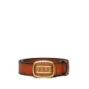 Belts | Belts>DSQUARED2 Leather belt with DSQ2 buckle cocoa brown