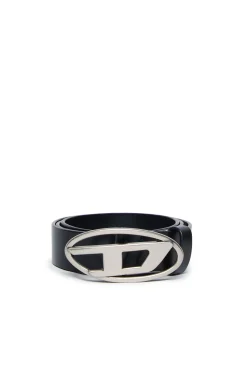 Oval D By Diesel | Oval D By Diesel>DIESEL Leather belt with logo black