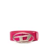 Belts | Oval D By Diesel>DIESEL Leather belt with logo extra pink