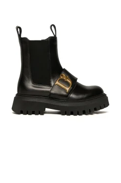 Boots And Combat Boots | Boots And Combat Boots>DSQUARED2 Leather Chelsea Statement boots black