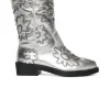 Boots And Combat Boots | Boots And Combat Boots>MARNI Leather cowboy boots with flowers silver