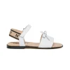Slippers And Sandals | Slippers And Sandals>N°21 Leather sandals with bow white