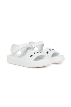 Slippers And Sandals | Slippers And Sandals>MARNI Leather sandals with chunky sole white