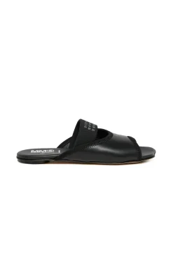Slippers And Sandals | Slippers And Sandals>MM6 MAISON MARGIELA Leather slide slippers with elastic black