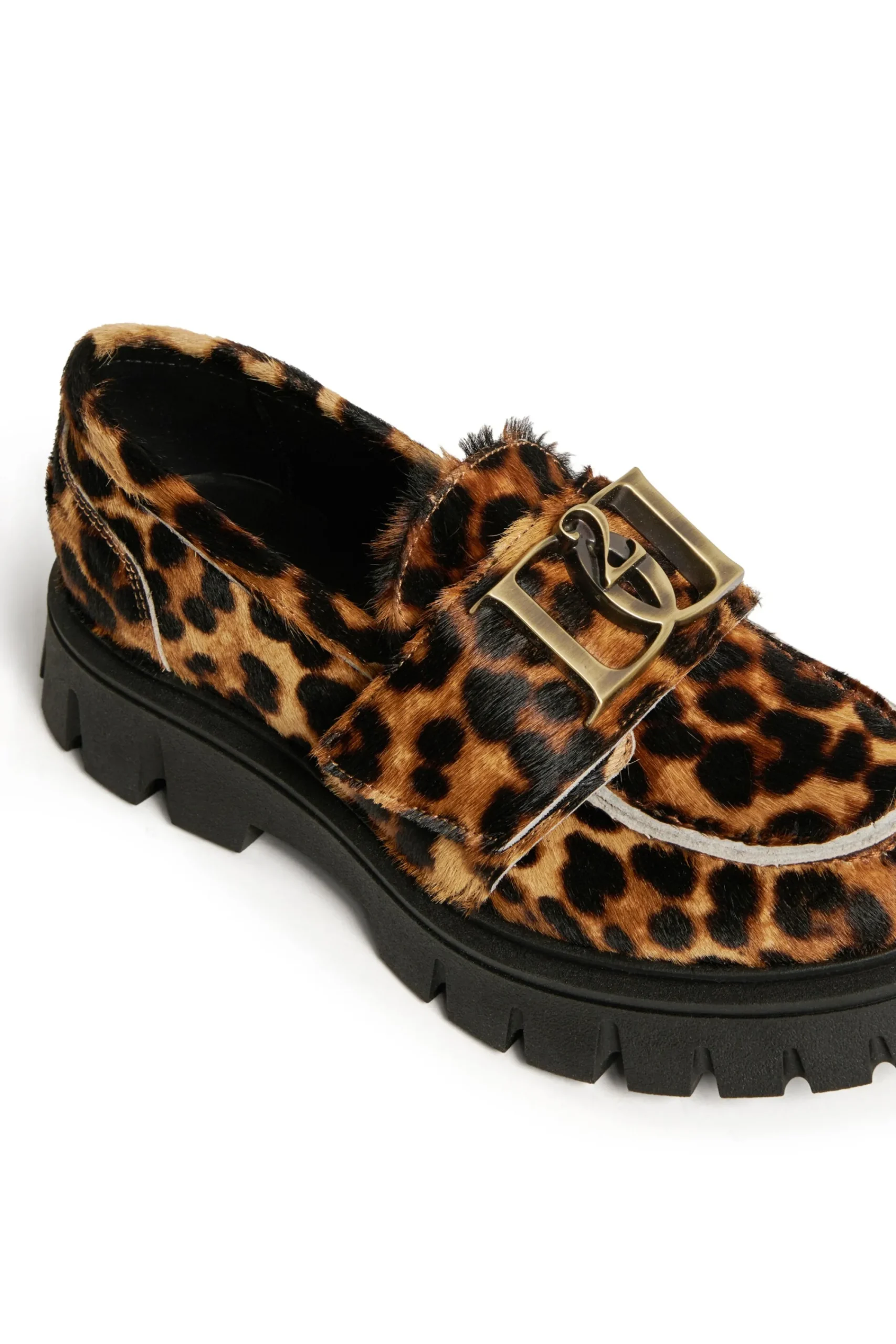 Boots And Combat Boots | Boots And Combat Boots>DSQUARED2 print leather loafers leopard