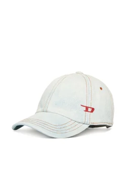 Hats And Caps | Denim-Mania>DIESEL Light bleached denim baseball cap blue denim