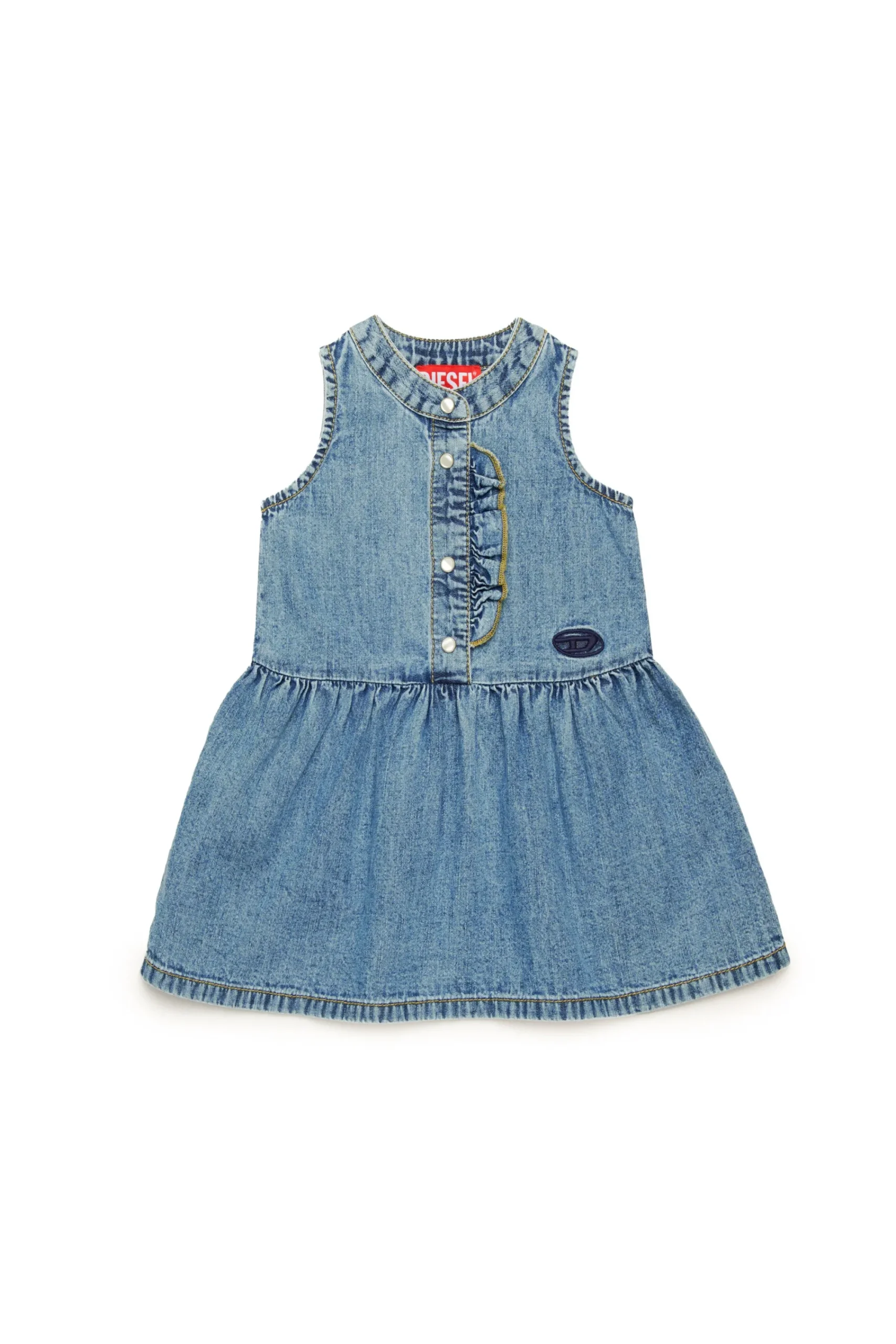 Dresses | Denim-Mania>DIESEL Light denim dress with Oval D logo blue denim