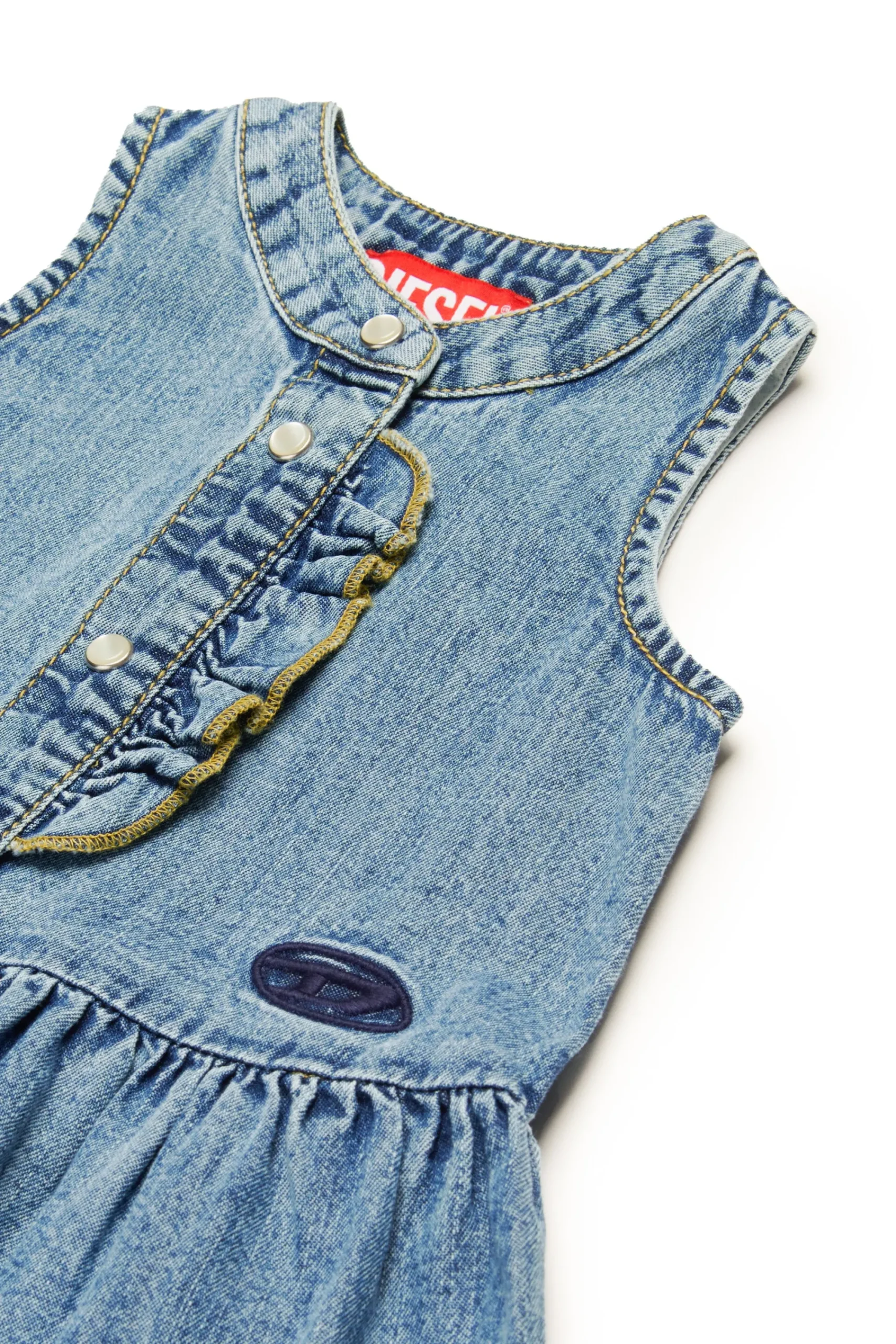Dresses | Denim-Mania>DIESEL Light denim dress with Oval D logo blue denim