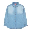 Oval D By Diesel | Oval D By Diesel>DIESEL Light denim shirt with maxi patch blue denim