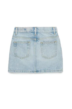Skirts | Denim-Mania>DIESEL Light denim skirt with microstones blue denim