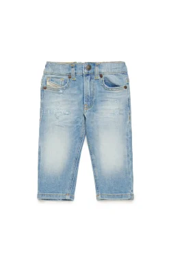 Jeans | Denim-Mania>DIESEL Light straight jeans with abrasions - D-Jools-B blue denim