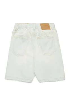 Shorts | Denim-Mania>MM6 MAISON MARGIELA Light worn-effect denim shorts blue denim
