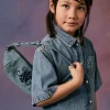Shirts | Denim-Mania>DIESEL Light-coloured light denim cropped shirt blue denim